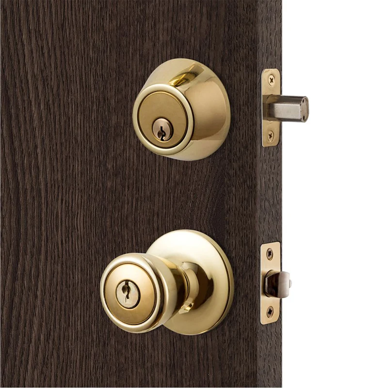 Zinc Alloy Lever Knob Handles Combo Set Deadbolt Lock Set - Buy ...