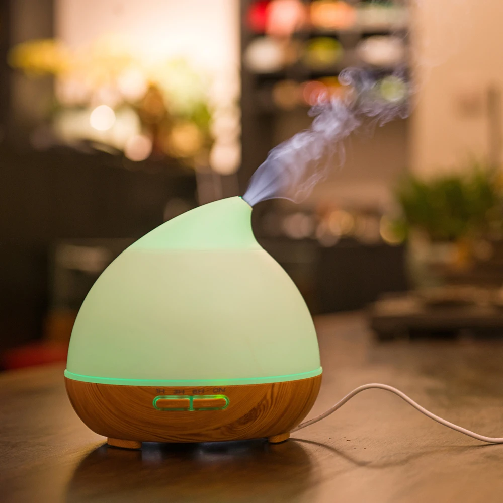 2018 Newest Wood Grain,300ml Ultrasonic Fragrance Oil Diffuser