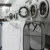 Pop up mesh clothes folding laundry basket/easy folding clothes laundry storage hamper