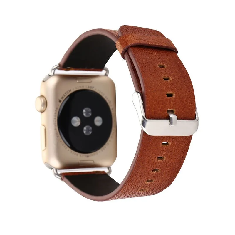 Fashional PU en cuir montre smart watch bande pour Apple Montre, pour