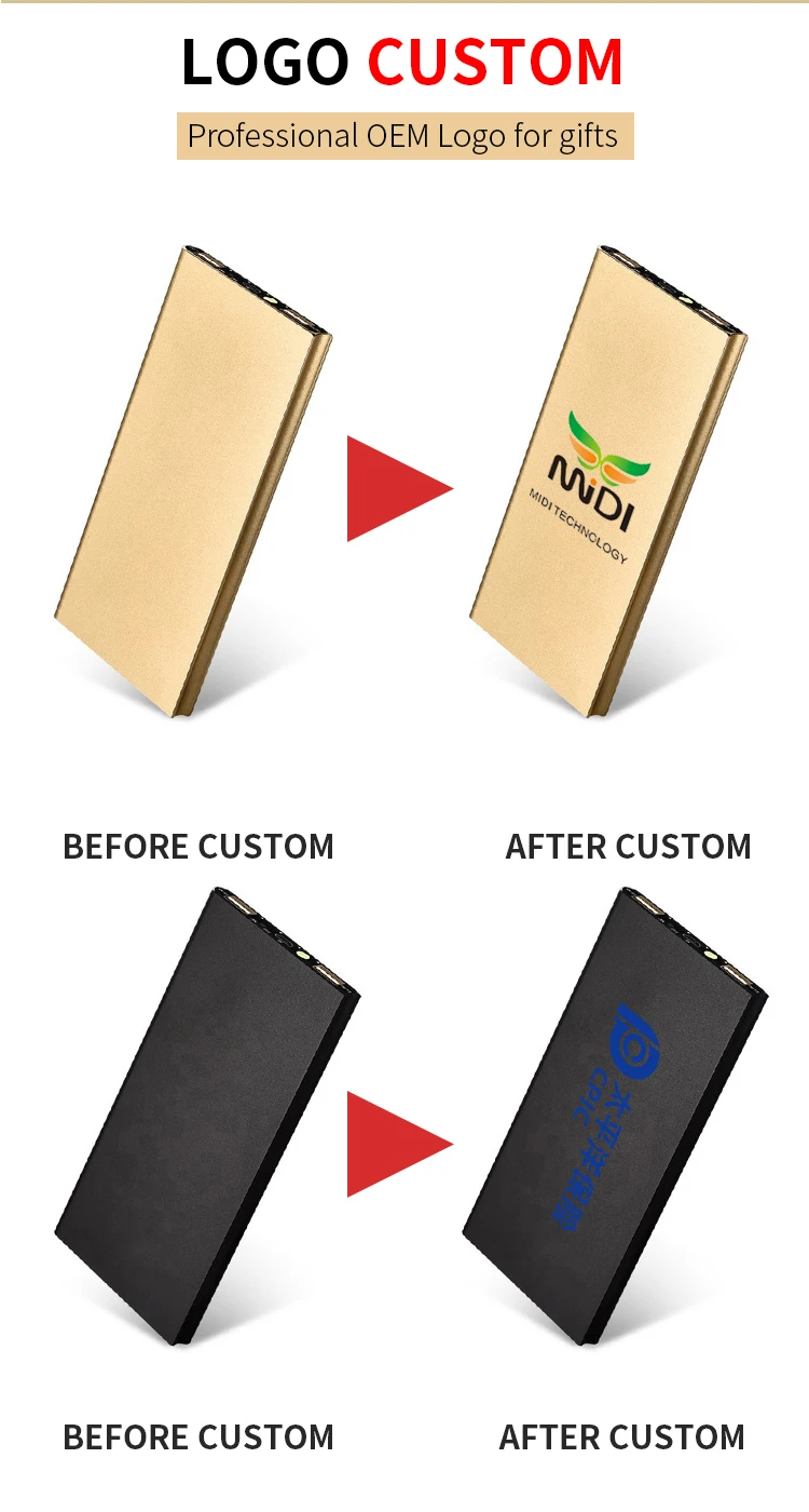 Custom gifts universal power bank 10000mah ultra slim portable power banks and powerbank usb chargers for smart phone - ANKUX.COM