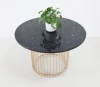 North modern living room furniture round metal coffee table