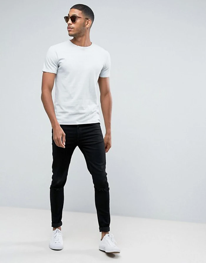 white plain t shirt for men