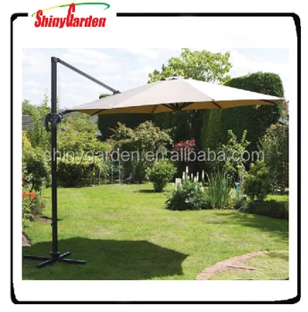 10ft Aluminium Hanging Offset Roma Outdoor Patio Umbrella 10ft Aluminium Hanging Offset Roma Outdoor Patio Umbrella Cantilever With Base