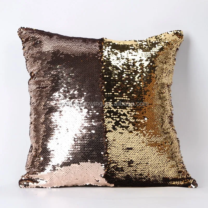 Square Pillow Cover Bling Bling Sequins Pillow Wholesale Custom