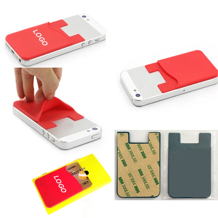 Silicone Credit Card Holder Business Id Bank Card Bag For Mobile Phone