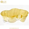 Contemporary Modern Furniture Brushed Golden Metal Luca Chrome Coffee Table