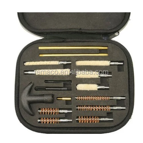 Portable 16 Piece Pistol Cleaning Kit For All Caliber Hand Guns 22 357
