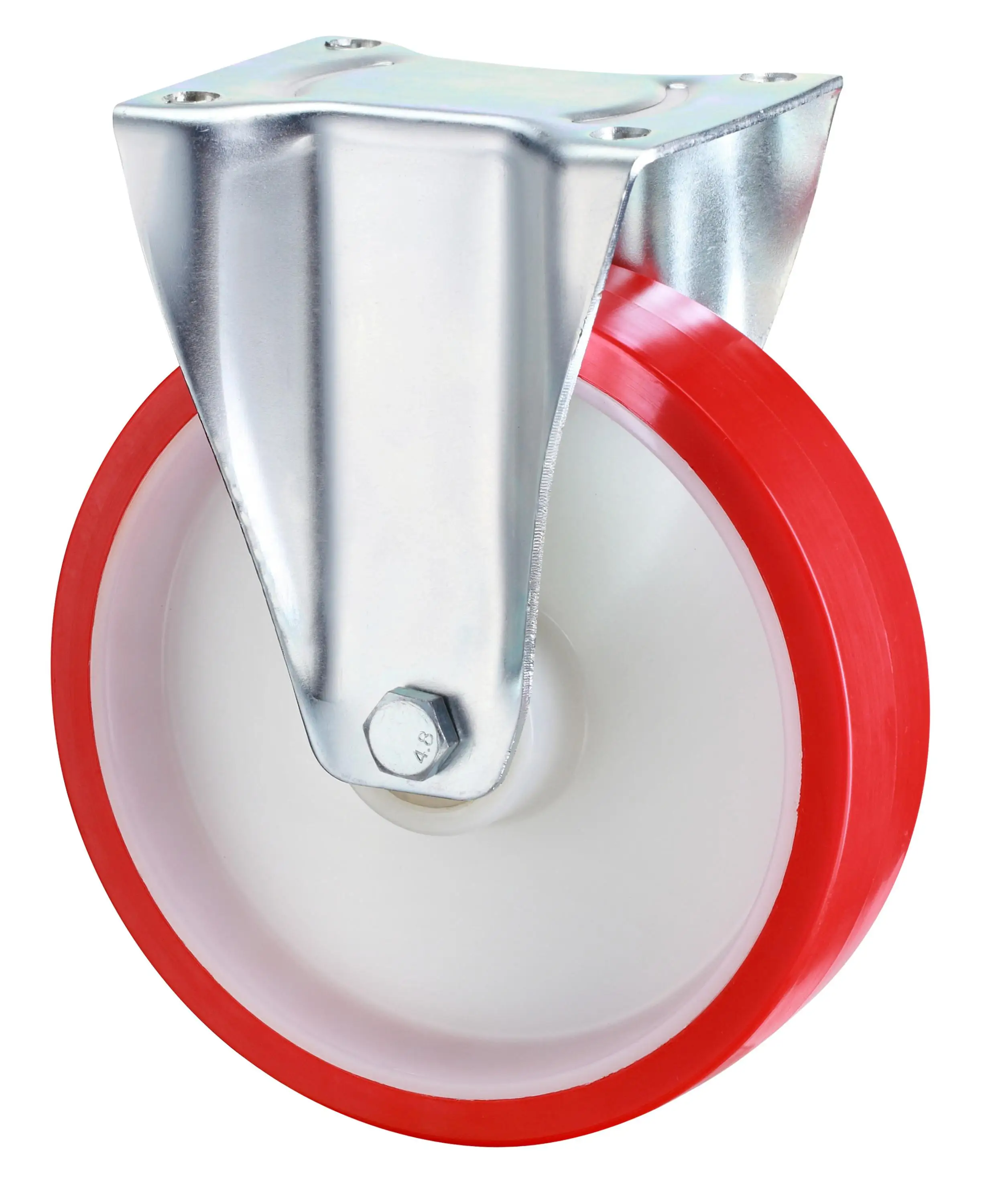 高级优质钢边橡胶固定轮工业脚轮的小车车