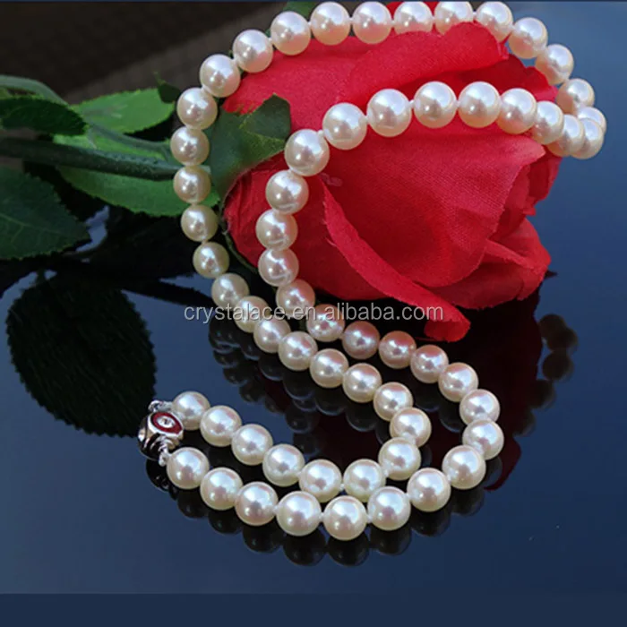 6mm Luster ABS Pearl Round ABS artificial pearls beads for apparel