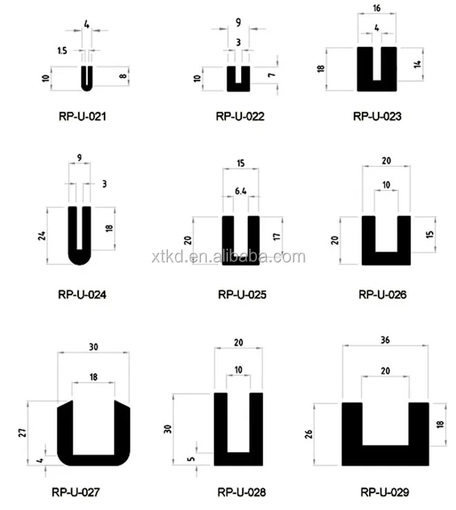 Extruded U Channel Rubber Edge Trim Buy U Channel Rubber Edge Trim