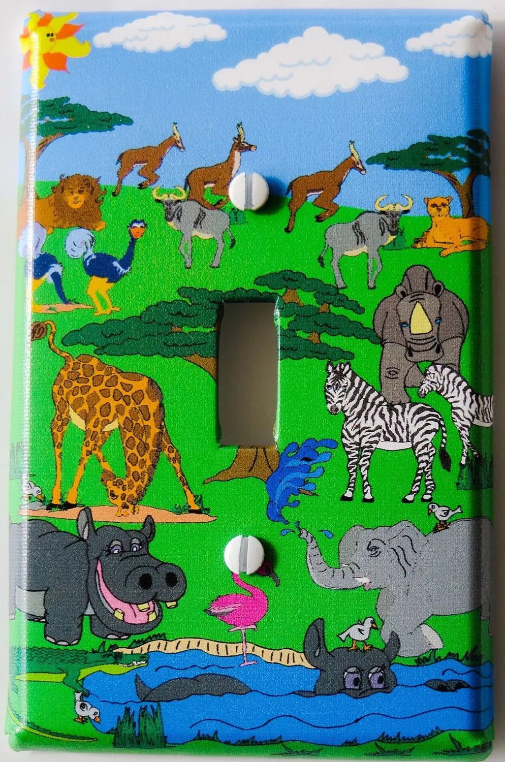 Animals Safari Light Switch Plate Cover Single Toggle Animals Safari Light Switch Plate Cover Single Toggle Wall Decor With Zebras