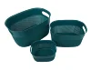 Stackable Laundry Kitchen Container Storage Oval Small Plastic Basket
