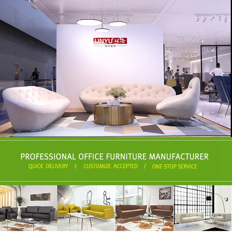 Ls065 Korean Style Modern Simple Fabric Sofa Set For Living Room