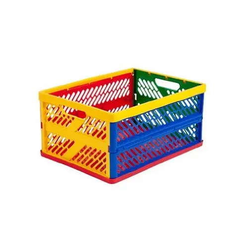 ECR4Kids Collapsible Heavy Duty Storage Crate for Organizing Art/Office Supplies with Handles