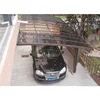 Carport with bronze aluminium alloy frame and bronze polycarbonate solid sheet for garage and garden shelter