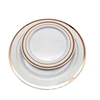 175 Piece Rose Gold Plastic Silverware Set&Disposable Plastic Plates- Premium Heavyweight Plastic Place Setting