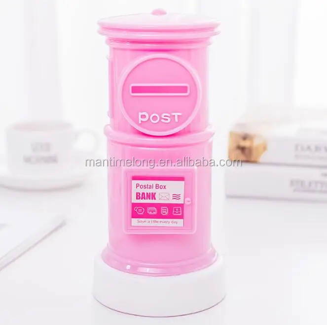 Mini Post Office Bank Retro Creative Mailbox Money Box Children Coins ...