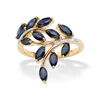 Beautiful Sterling Silver Beautiful Leaf Diamond Ringfor women fine ring