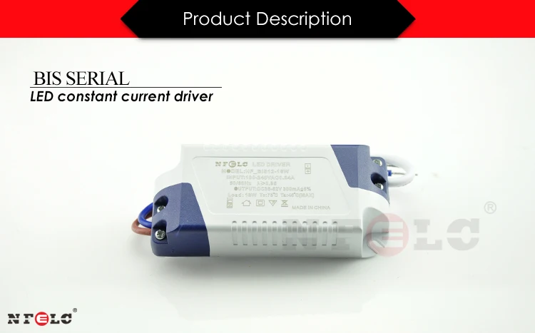 12-18w 300mA 220v AC to DC 36v hpf no flicker india bis approve power supply constant current surge protection led driver 18w