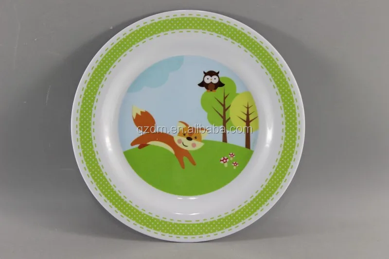 Custom Print 8" Melamine Dinner Plate for Boys