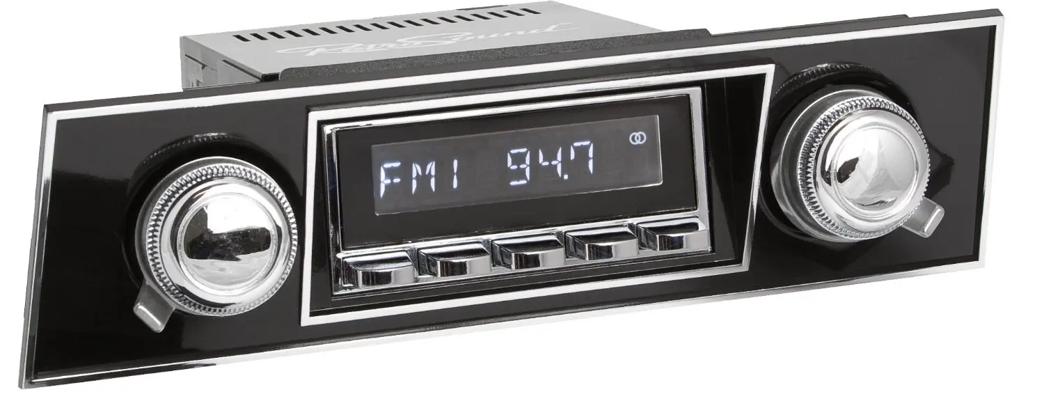 RetroSound HB-218-03-73 Hermosa Direct-fit Radio for Classic Vehicles Black Face /& Buttons and Black Bezel