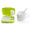 LOOK BACK Plastic Child Resistant Pill Box and 2 Week Pill Box to Store Pill Separately