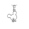 Mickey Mouse 925 Sterling Silver Pendant Necklace for Kids Jewelry