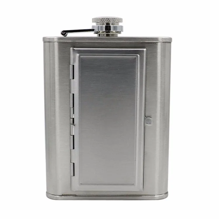 Stainless Steel Cell Phone Hip Flask For Wine Portable Shot Glass Food