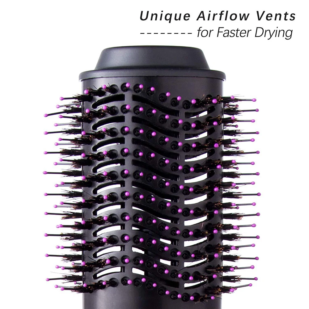 Professional 1000W Hair Dryer Brush 2 In 1 Hair Straightener Curler Comb Electric Hair Brush Roller Styler