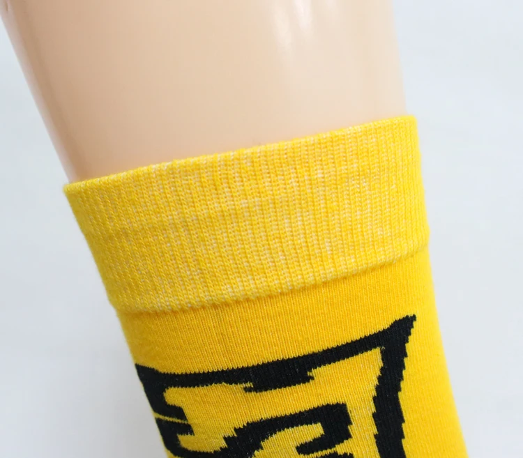 Men's Mid-Calf Socks With Embroidery Logo Young Boy'sCotton Tube Socks