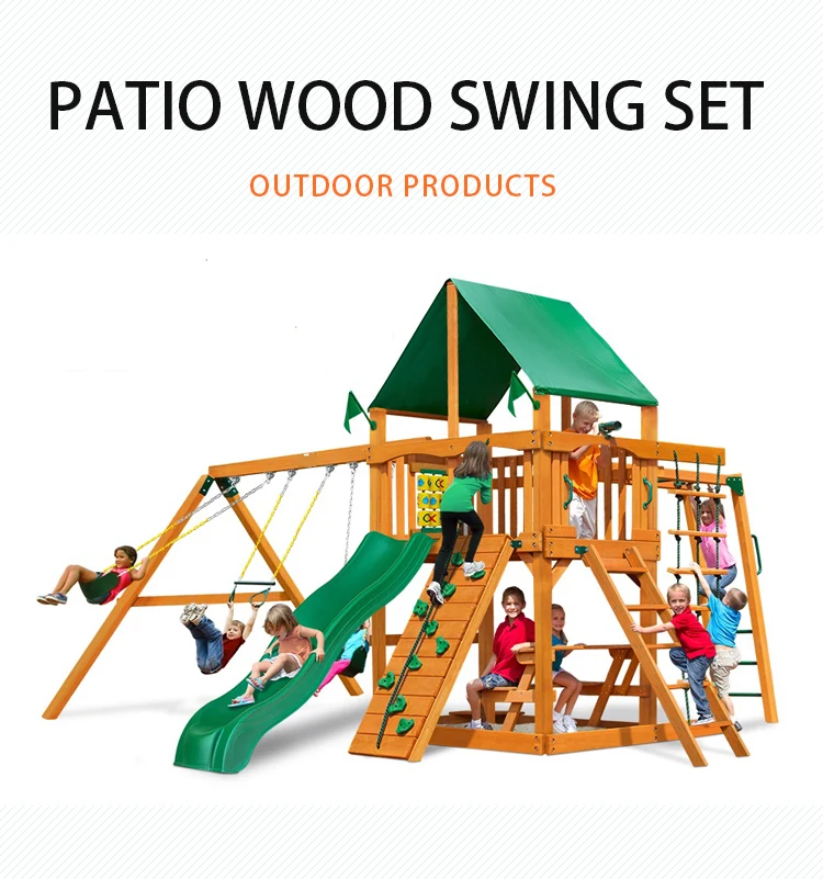 climbing frame with swing