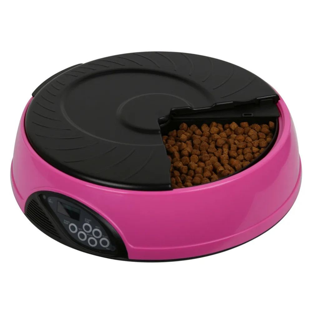 New Arrival Automatic Pet Feeder 6 Meal Lcd Digital Automatic Pet Dog