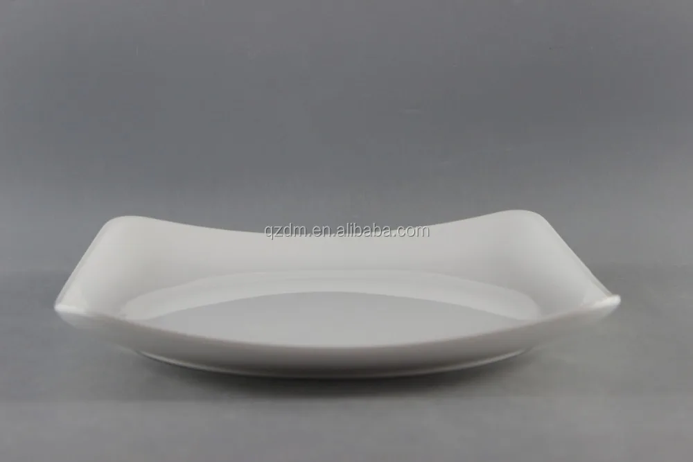 White Melamine Square Plate For Hotel