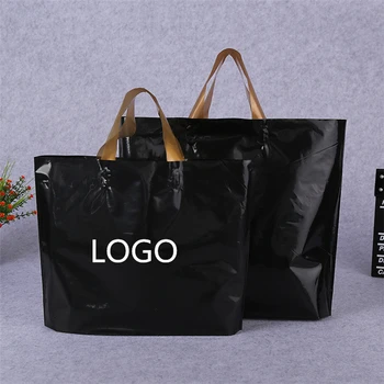 Promotion Gift Clear Black Plastic Tote Bags With Company Logo Design Handles - Buy Plastic Tote ...