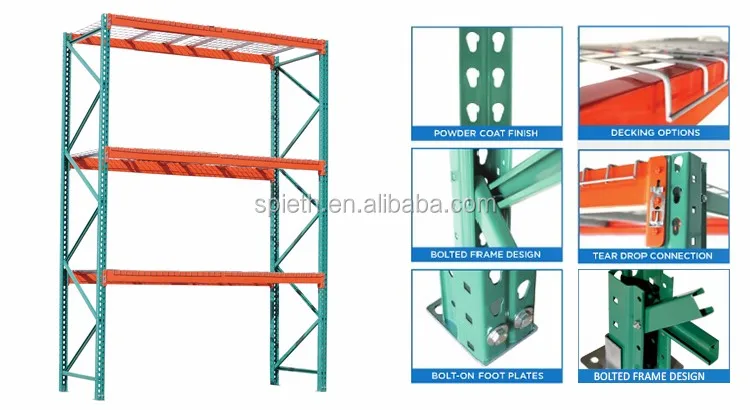 Warehouse storage system teardrop used commercial shelving