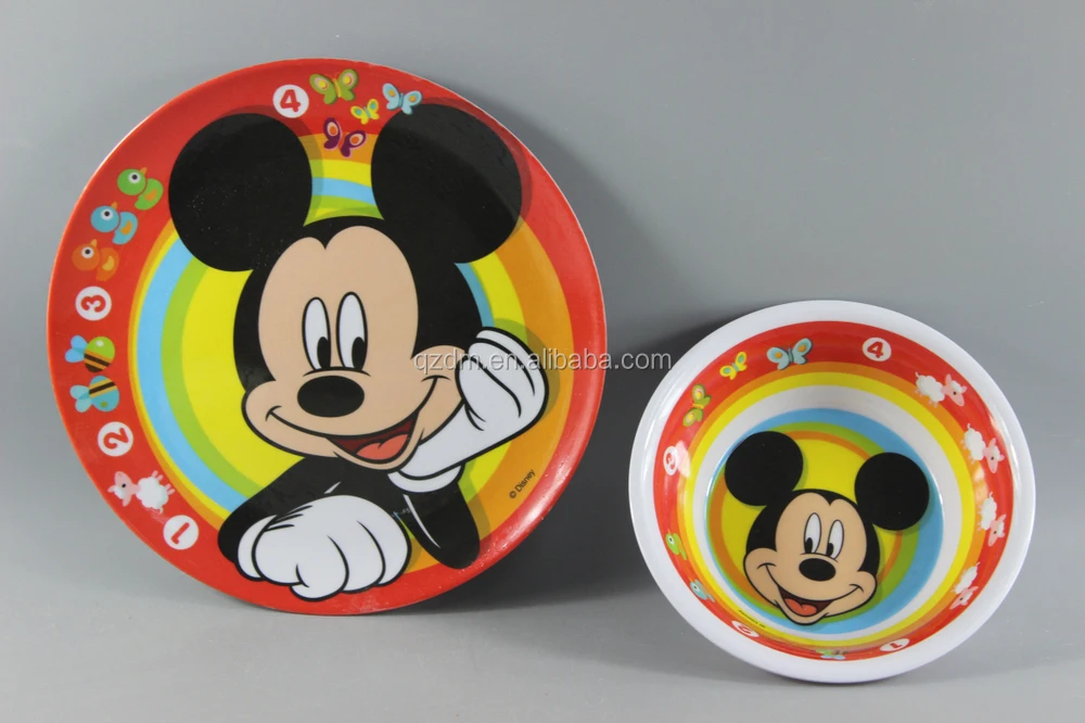 Kids Melamine Dinner Set,Melamine Plates And Bowls For Children