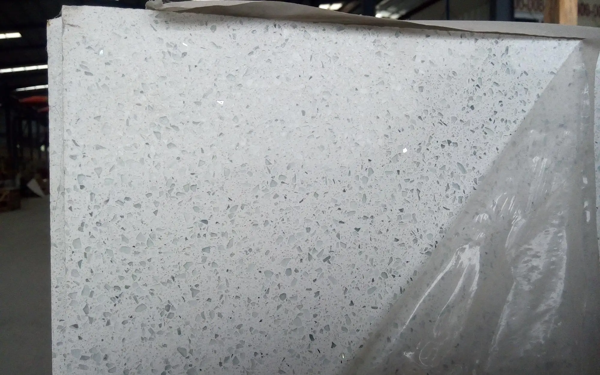 Cheap Sparkle White Quartz With Mirrors Sparking Mirror Flecks Table