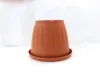 Terra Cotta/ turquoisePlastic Garden Flower Pot