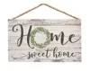 Whitewash Home Sweet Decor Rustic Wood Home Hanging Sign