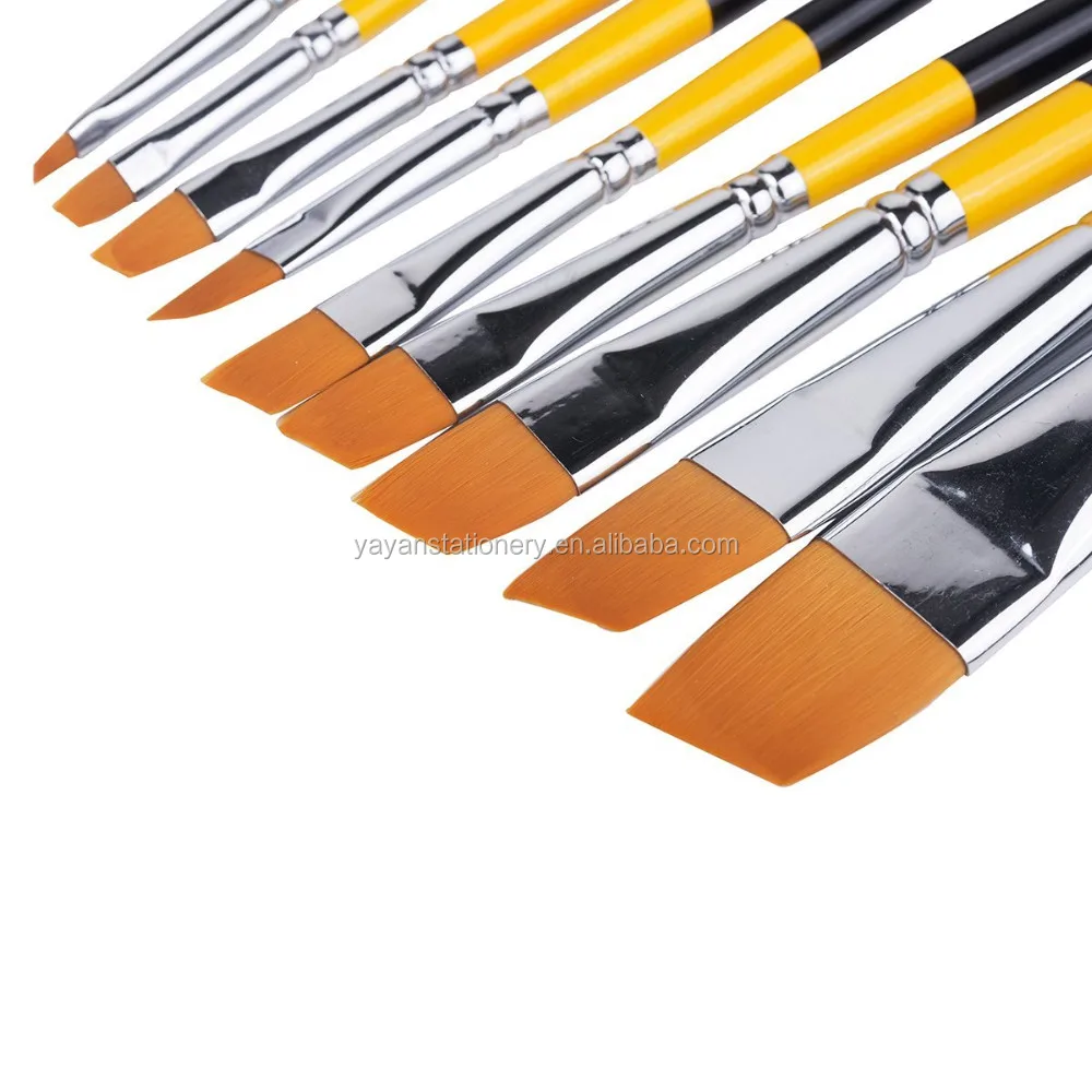 Custom Synthetic Nylon Hair Hake Watercolor And Acrylic Art Paint Brush