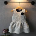 2016 new fashion spring autumn 100 cotton princess dresses long sleeved brooch dress T shirt dress
