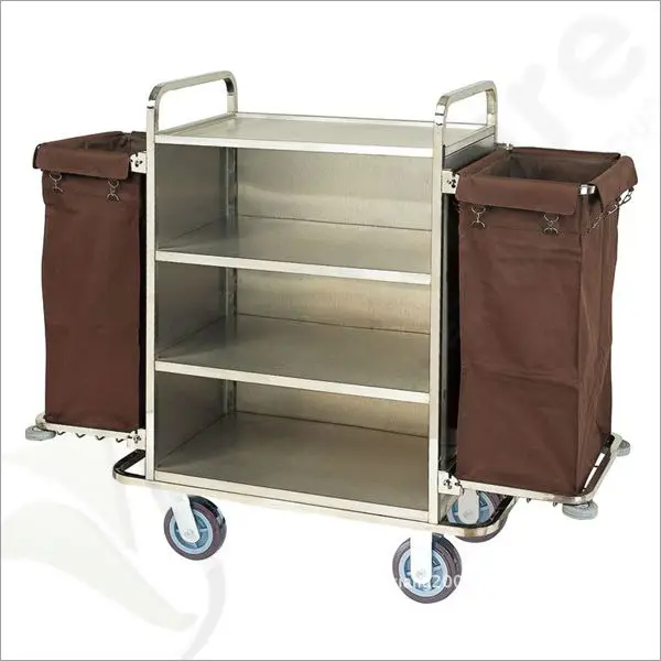 Hotel Laundry Cart With Cleaning Tool Store,Laundry Basket On Wheels