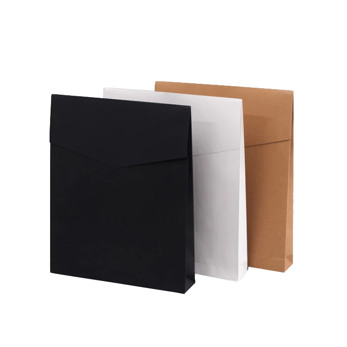Flat Bottom Stand Up Pouch Kraft Paper Envelope Mailing Bag For
