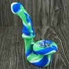 Chinese factory Unbreakable Portable Standing Sherlock design silicone glass bowl pipes smoking weed