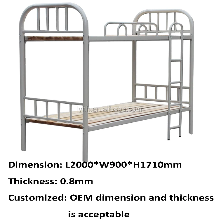 Durable School Furniture Double Decker Bed Design Metal Bunk Beds For