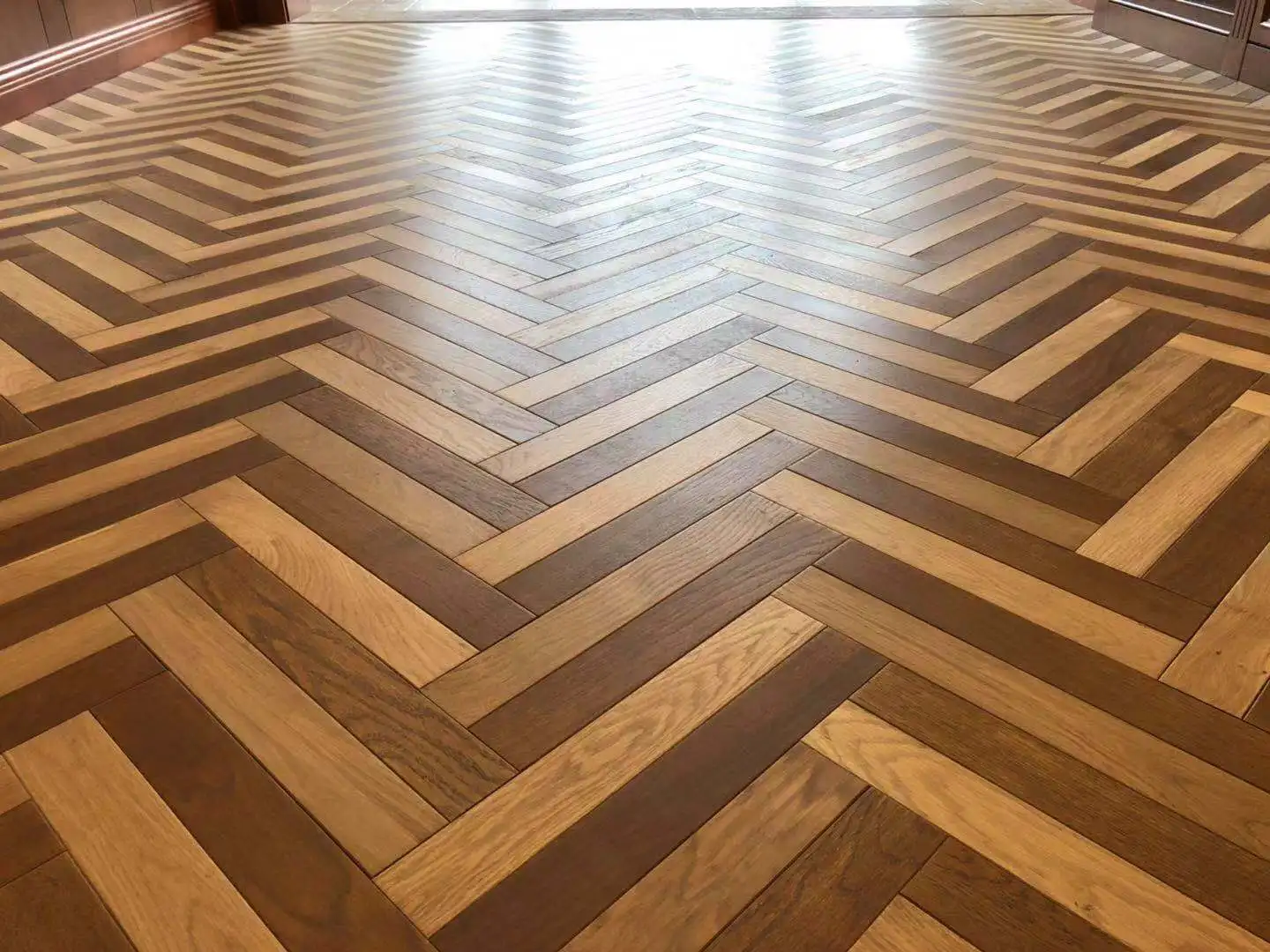 Birch Solid Oak Fishbone Hardwood Flooring Herringbones