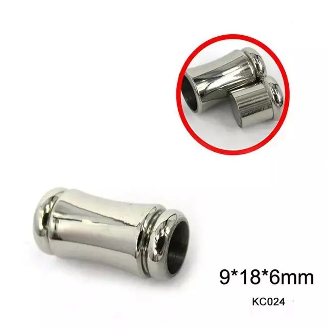 Stainless steel Magnetic buckle clasp for jewelry making supplies with ending hole 5mm,KC021