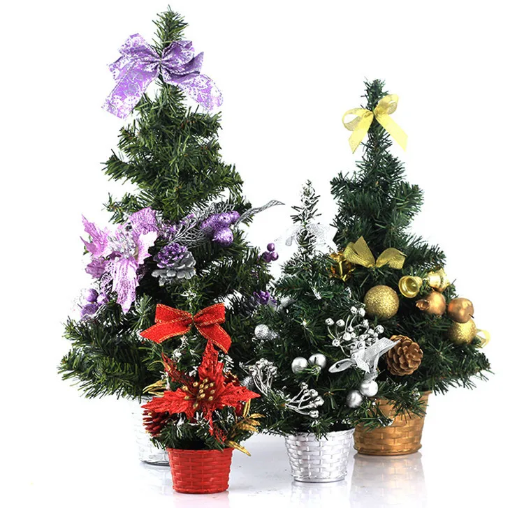 2019 New 60cm Purple Mini Decorated Live Christmas Trees Buy