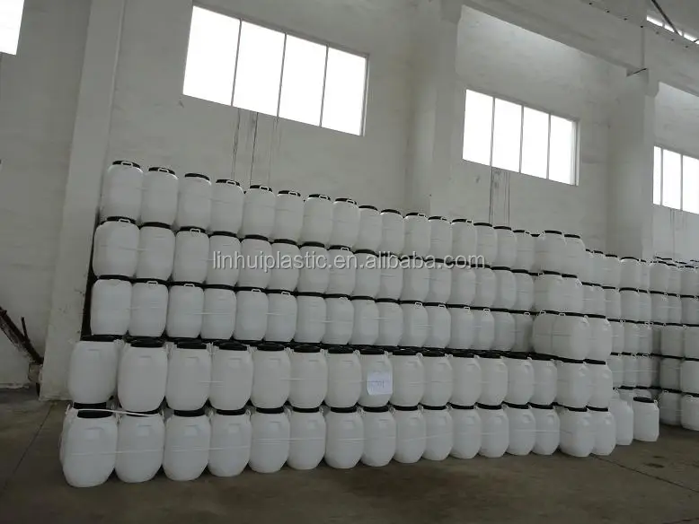 50l Gallon Large Round White Plastic Containers For Chemical Liquids Glue/hdpe Plastic Jerry Can
